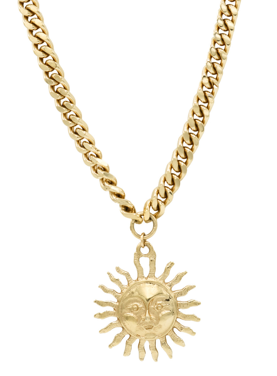 Sunrise Gold Sun Necklace – The Dainty Doe